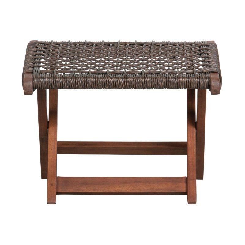 FOLDING WEAVE EUCALYPTUS WOOD STOOL OUTDOOR - CHAIRS, STOOLS